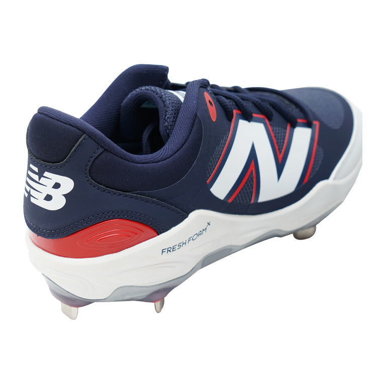 【2025秋冬モデル】ニューバランス 野球 スパイク Fresh Foam X 3000v7 金具スパイク 2E 24.0～30.0 ネイビー×レッド L3000RB7 カラー 金属スパイク 紐 大人 一般 大学野球 社会人野球 草野球 newbalance