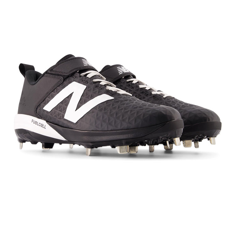 【2025秋冬モデル】ニューバランス 野球 スパイク Fuel Cell 4040 v8 金具スパイク 紐＋ベルト 2E 26.0～30.0 ブラック×ホワイト L4040BK8 フューエルセル カラー 金属スパイク 大人 一般 大学野球 社会人野球 草野球 newbalance