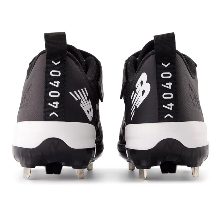 【2025秋冬モデル】ニューバランス 野球 スパイク Fuel Cell 4040 v8 金具スパイク 紐＋ベルト 2E 26.0～30.0 ブラック×ホワイト L4040BK8 フューエルセル カラー 金属スパイク 大人 一般 大学野球 社会人野球 草野球 newbalance