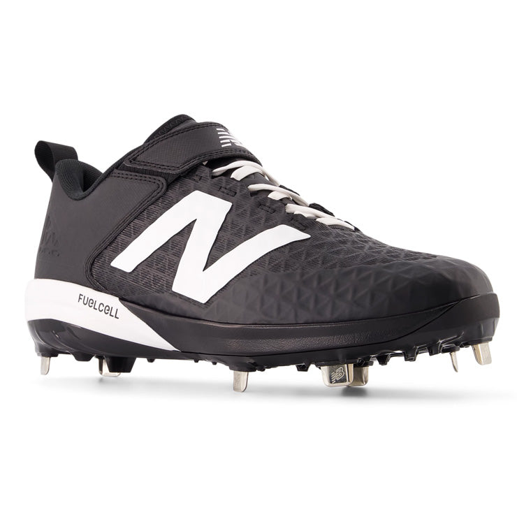 【2025秋冬モデル】ニューバランス 野球 スパイク Fuel Cell 4040 v8 金具スパイク 紐＋ベルト 2E 26.0～30.0 ブラック×ホワイト L4040BK8 フューエルセル カラー 金属スパイク 大人 一般 大学野球 社会人野球 草野球 newbalance