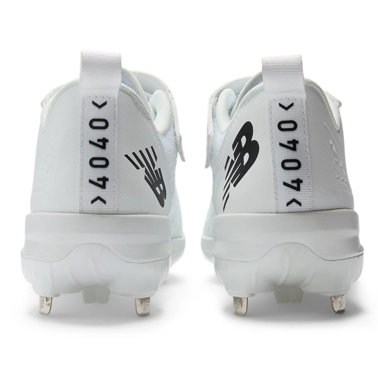 【2025秋冬モデル】ニューバランス 野球 スパイク Fuel Cell 4040 v8 金具スパイク 紐＋ベルト 2E 26.0～30.0 ホワイト×ブラック L4040TW8 フューエルセル カラー 金属スパイク 大人 一般 大学野球 社会人野球 草野球 newbalance