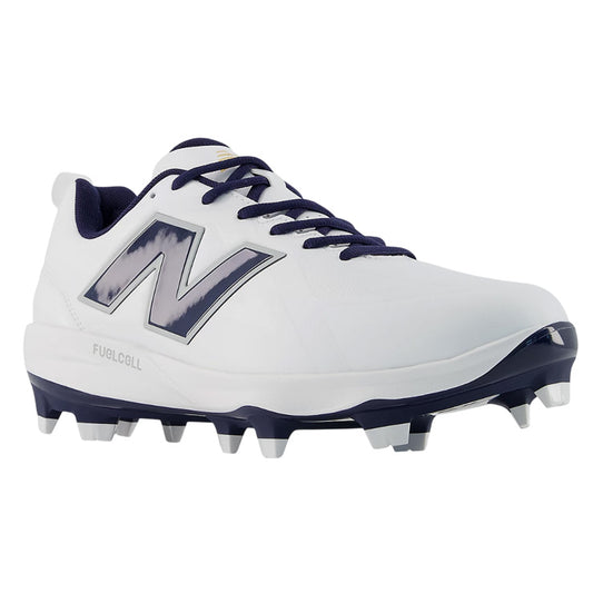 【縫いP可能 2026モデル】ニューバランス 野球 ポイントスパイク 1000 V1 Molded 2E 24.0～30.0 ホワイト×ネイビー M10006SP2E フューエルセル FuelCell カラー 紐 スタッドスパイク 大人 一般 大学野球 社会人野球 草野球 newbalance