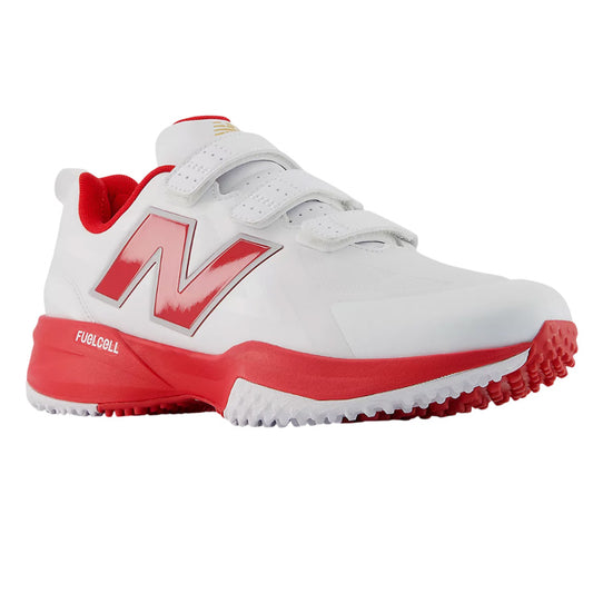【2026モデル】ニューバランス 野球 トレーニングシューズ 1000 V1 Turf マジックベルト 2E 24.0～30.0 ホワイト×レッド M10007B02E アップシューズ ランニングシューズ トレシュー フューエルセル FuelCell カラー 大人 一般 大学野球 社会人野球 草野球 newbalance