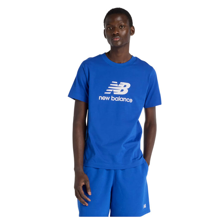 ニューバランス 半袖 Tシャツ スタックドロゴ ショートスリーブTシャツ Stacked Logo メンズ ユニセックス MT41502-BUM スポーツウェア 大人 一般 半袖シャツ new balance