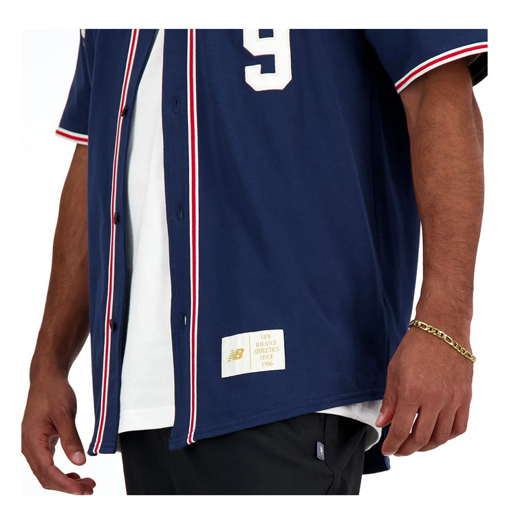 【2024モデル】ニューバランス 半袖 Tシャツ ベースボールシャツ Sportswear’s Greatest Hits Baseball  Jersey メンズ ユニセックス MT41512 スポーツウェア 大人 一般 半袖シャツ new balance