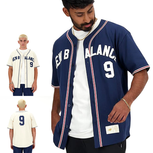 【2024モデル】ニューバランス 半袖 Tシャツ ベースボールシャツ Sportswear’s Greatest Hits Baseball Jersey メンズ ユニセックス MT41512 スポーツウェア 大人 一般 半袖シャツ new balance