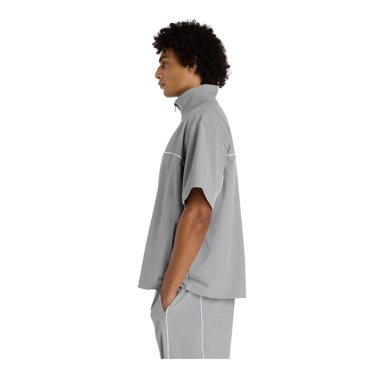 全3色 2026モデル ニューバランス ウェア ハーフジップシャツ 半袖 Tシャツ ウーブンショートスリーブハーフジップ メンズ ユニセックス MT61713I ピステ ジャージ スポーツウェア 大人 一般 半袖シャツ new balance