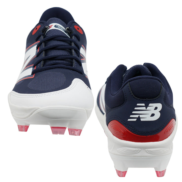 【2025秋冬モデル】ニューバランス 野球 ポイントスパイク FRESH FOAM X MOLDED ネイビー×レッド 3000V7 2E 25.0～30.0 PL3000H7 カラー スタッドスパイク プラスチッククリーツ 紐 大人 一般 大学野球 社会人野球 草野球 newbalance