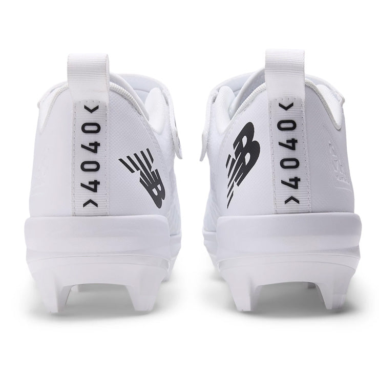 【2025秋冬モデル】ニューバランス 野球 ポイントスパイク Fuel Cell 4040 v8 Molded 紐＋ベルト 2E 25.0～30.0 ホワイト×ブラック PL4040W8 プラスチッククリーツ スタッド フューエルセル カラー 大人 一般 大学野球 社会人野球 草野球 newbalance