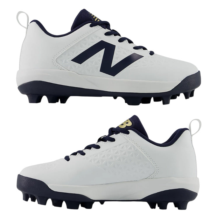 【2026モデル】ニューバランス 野球 ジュニア用 ポイントスパイク 4040 v8 19.0cm～24.0cm ホワイト×ネイビー 少年野球 Y404076Y カラー クリーツ スタッドスパイク 紐 小学生 こども 子ども キッズ jr 子供 学童野球 リトルリーグ ソフトボール newbalance