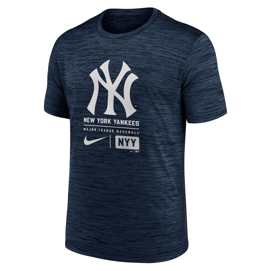 ナイキ ニューヨーク・ヤンキース 半袖 Tシャツ ラージロゴ ベロシティ New York Yankees Nike Navy Large Logo Velocity T-Shirt メンズ NKPQ-44B-NK-B1Y カジュアル 普段着 スポカジ スポーツウェア トレーニングウェア MLB メジャーリーグ グッズ 公式アイテム nike