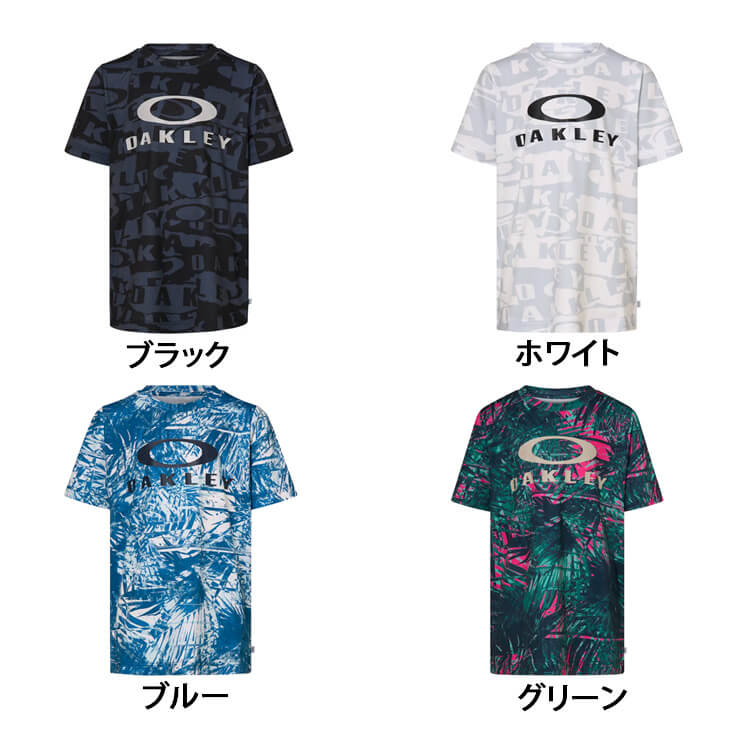 【2024モデル】オークリー ジュニア用 半袖 Tシャツ 夏用 En Qdevo SS Tee Graphic Ytr 7.0 FOA406397  子供服 キッズ Jr こども 子ども スポーツウェア トレーニングウェア 半袖シャツ ランニング 吸汗速乾 oakley