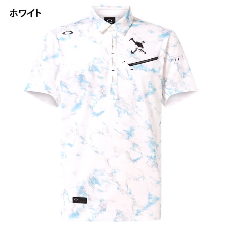 【2024モデル】オークリー 半袖 ポロシャツ Skull Deep Shade Shirt テニスウェア ゴルフウェア FOA406429 夏用  ゴルフシャツ スポーツウェア トレーニングウェア ジム ランニング ジョギング ウェア oakley