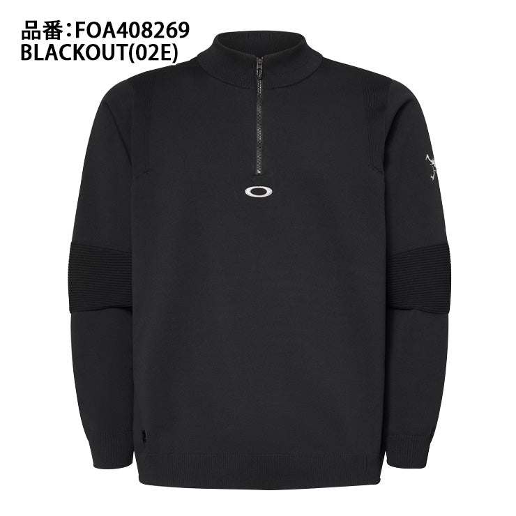 【2025モデル】オークリー ゴルフウェア 長袖 セーター モックシャツ モックネック Skull LS Sweater Mock Shirt 2.0 FOA408269 スポーツウェア トレーニングウェア ランニング ジョギング oakley
