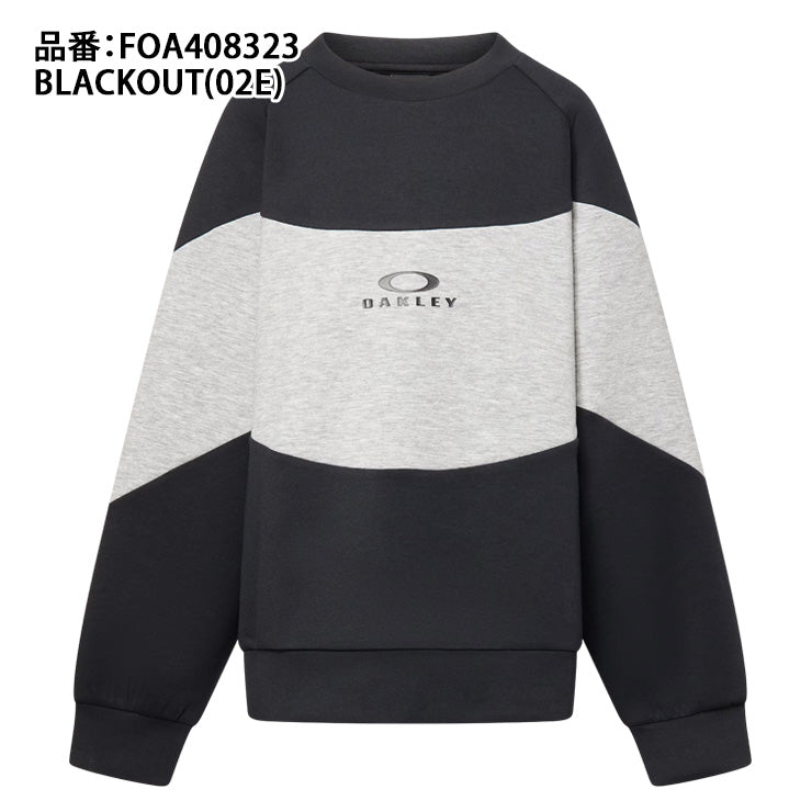 【2025モデル】オークリー ジュニア用 スウェット トレーナー 長袖 子供服 裏起毛 Ytr Qd Fleece Block Crew 10.0 FOA408323 男の子 女の子 こども キッズ Jr 子供 子ども 小学生 スポーツウェア カジュアル 普段着 フーディー スポカジ 秋物 冬物 春物 oakley