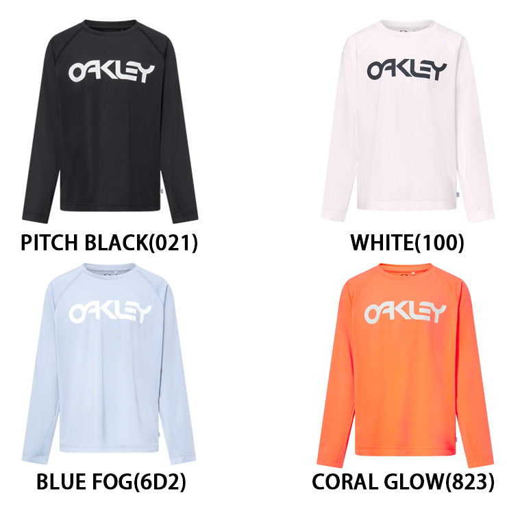 【2026モデル】オークリー ジュニア用 ラッシュガード 長袖 Tシャツ 水陸両用 夏用 子供服 Ytr Rash Guard LS Tee 11.0 FOA408979 水着 アウトドア マリンスポーツ 海 サーフィン プール 川 こども 子ども キッズ スポーツウェア トレーニングウェア 長袖シャツ oakley