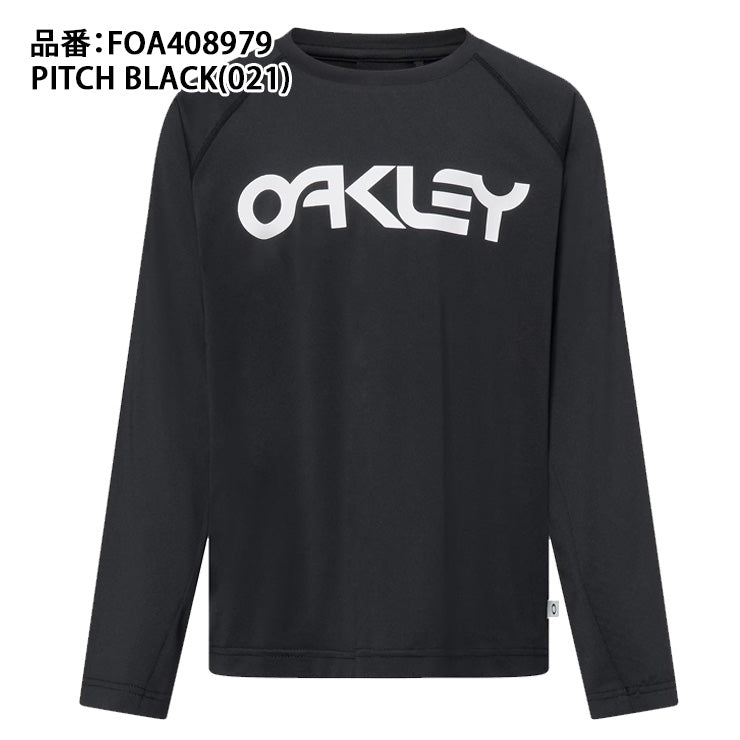 【2026モデル】オークリー ジュニア用 ラッシュガード 長袖 Tシャツ 水陸両用 夏用 子供服 Ytr Rash Guard LS Tee 11.0 FOA408979 水着 アウトドア マリンスポーツ 海 サーフィン プール 川 こども 子ども キッズ スポーツウェア トレーニングウェア 長袖シャツ oakley