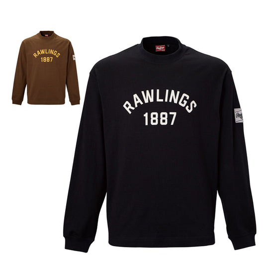 【2025モデル】ローリングス 長袖 Tシャツ GROUND RED メンズ ユニセックス AST15F05 春物 秋物 冬物 カジュアル タウンユース スポカジ スポーツウェア ロンT ロングスリーブシャツ 野球ウェア rawlings 大きいサイズあり