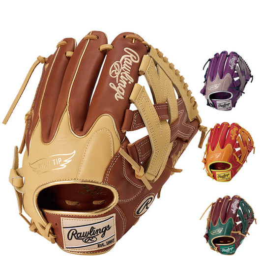 【2025モデル】ローリングス 軟式 グローブ グラブ オールラウンド用 ハイパーテック カラーズ シンク 右投げ用 GR5FHTCN55W 内野手用 外野手用 一般軟式 軟式グローブ 軟式グラブ 右利き用 大人 一般 草野球 かっこいい カラフル rawlings