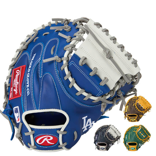 【2025モデル】ローリングス 軟式 キャッチャーミット 右投げ用 ハイパーテック MLB TEAM ドジャース ヤンキース アスレチックス パドレス GR5HTM2AC 捕手用 一般軟式 軟式グローブ 軟式グラブ 軟式ミット 右利き用 大人 一般 草野球 かっこいい カラフル rawlings