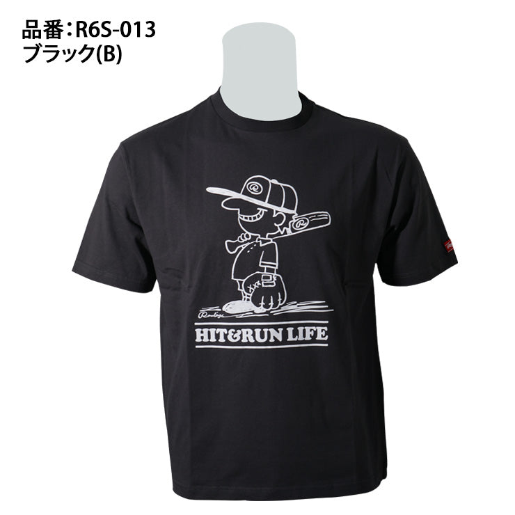 【2026モデル】ローリングス Tシャツ 半袖 BASEBALL BOY TEE FUN LINE メンズ ユニセックス R6S-013 春 夏 カジュアル タウンユース スポカジ スポーツウェア 半袖シャツ 野球ウェア rawlings