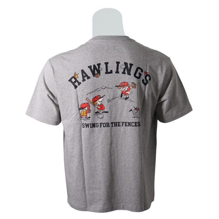 【2026モデル】ローリングス Tシャツ 半袖 BACK PRINT TEE FUN LINE メンズ ユニセックス R6S-014 春 夏 カジュアル タウンユース スポカジ スポーツウェア 半袖シャツ 野球ウェア rawlings