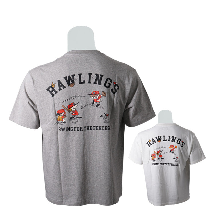 【2026モデル】ローリングス Tシャツ 半袖 BACK PRINT TEE FUN LINE メンズ ユニセックス R6S-014 春 夏 カジュアル タウンユース スポカジ スポーツウェア 半袖シャツ 野球ウェア rawlings