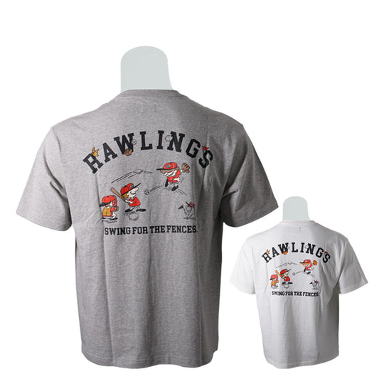【2026モデル】ローリングス Tシャツ 半袖 BACK PRINT TEE FUN LINE メンズ ユニセックス R6S-014 春 夏 カジュアル タウンユース スポカジ スポーツウェア 半袖シャツ 野球ウェア rawlings