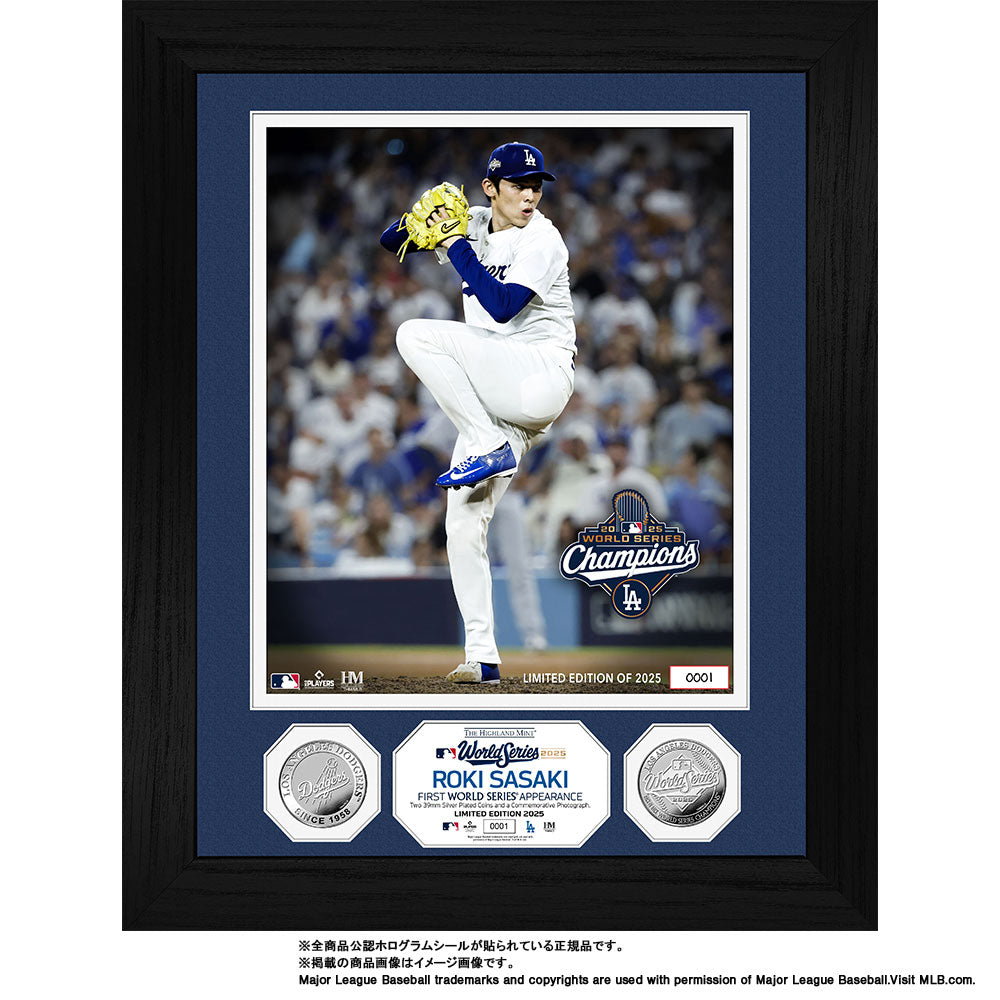 【予約】MLB ドジャース 佐々木朗希 ワールドシリーズ 2025 優勝記念 ダブルコインフォトミント 記念品 記念グッズ 記念アイテム 佐々木 グッズ ハイランドミント