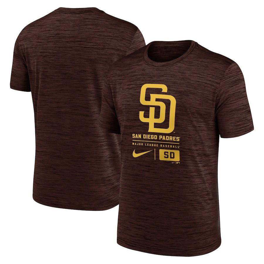 ナイキ サンディエゴ・パドレス 半袖 Tシャツ ラージロゴ ベロシティ San Diego Padres Nike Brown Large Logo Velocity T-Shirt メンズ NKPQ-20Q-PYP-B1Y カジュアル 普段着 スポカジ スポーツウェア トレーニングウェア MLB メジャーリーグ グッズ 公式アイテム nike