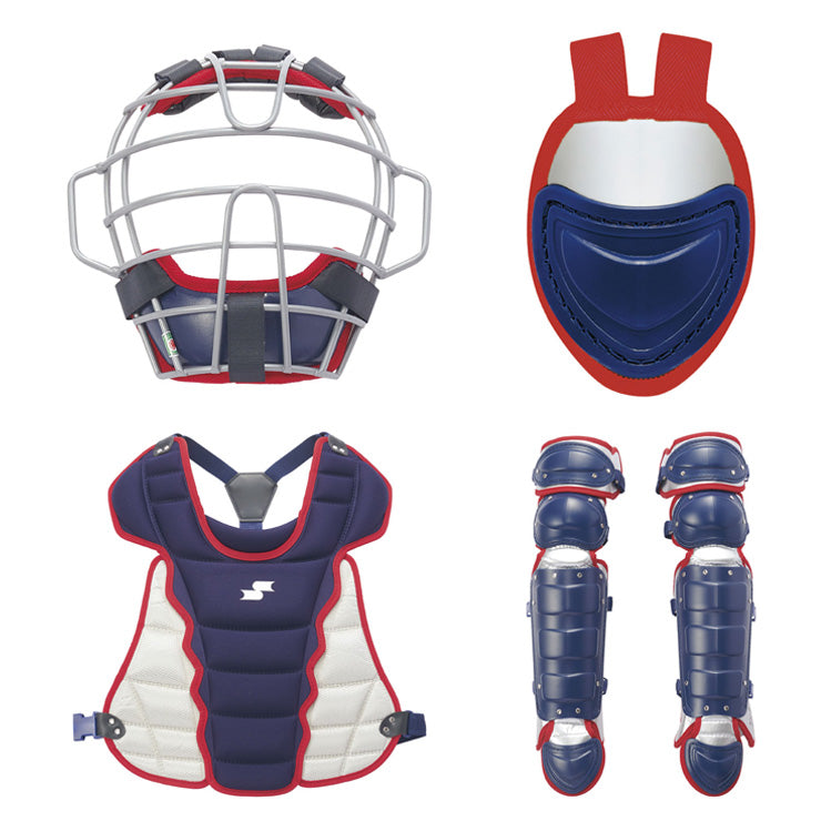 【2026モデル】SSK 少年軟式 少年ソフトボール キャッチャー防具 4点セット マスク プロテクター レガース スロートガード 少年野球 CGSET26JNS ジュニア こども 学童野球 軟式用 ソフト用 11インチ 捕手用 キャッチャー道具 一式 JSBBマーク JSAマーク エスエスケイ