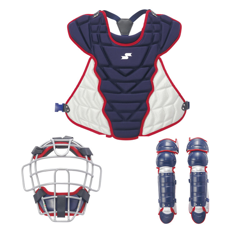 【2026モデル】SSK 一般軟式 ソフトボール キャッチャー防具 3点セット マスク プロテクター レガース 専用バッグ付き CGSET26NS 軟式用 ソフト用 12インチ 捕手用 キャッチャー道具 キャッチャー用具 一式 大人 一般 草野球 JSBBマーク JSAマーク エスエスケイ