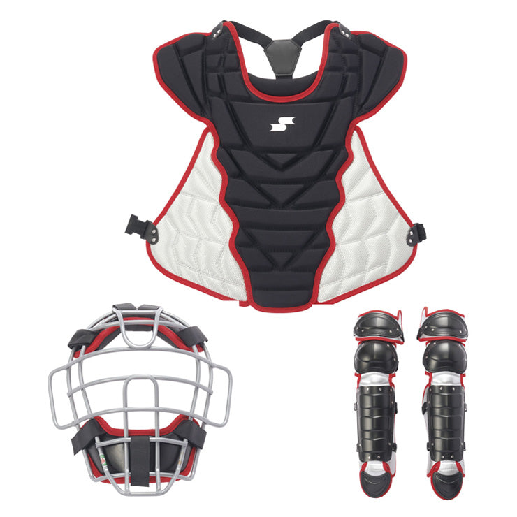 【2026モデル】SSK 一般軟式 ソフトボール キャッチャー防具 3点セット マスク プロテクター レガース 専用バッグ付き CGSET26NS 軟式用 ソフト用 12インチ 捕手用 キャッチャー道具 キャッチャー用具 一式 大人 一般 草野球 JSBBマーク JSAマーク エスエスケイ