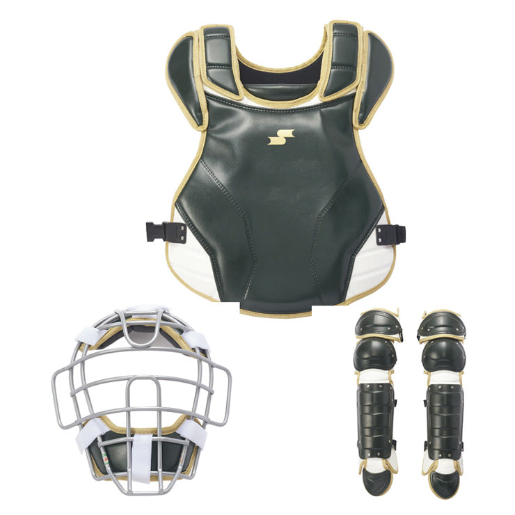 【2026モデル】SSK 一般軟式 ソフトボール キャッチャー防具 3点セット マスク プロテクター レガース 専用バッグ付き CGSET26NSF 軟式用 ソフト用 12インチ 捕手用 キャッチャー道具 キャッチャー用具 一式 大人 一般 草野球 JSBBマーク JSAマーク エスエスケイ