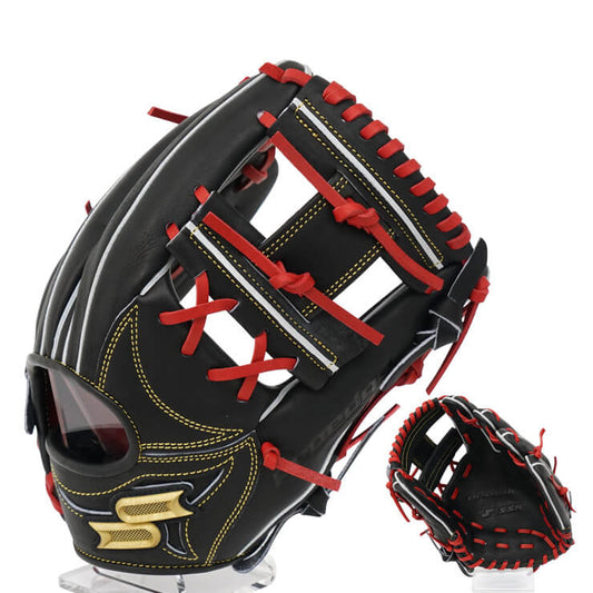 【2024モデル】SSK 硬式 グローブ グラブ 内野手用 プロエッジ サイズ5L 右投げ用 ブラック×レディッシュブラウン 高校野球対応 PEK34524F Hウェブ 内野用 硬式グローブ 硬式グラブ 硬式用 大人 一般 中学硬式 硬式野球 エスエスケイ あす楽