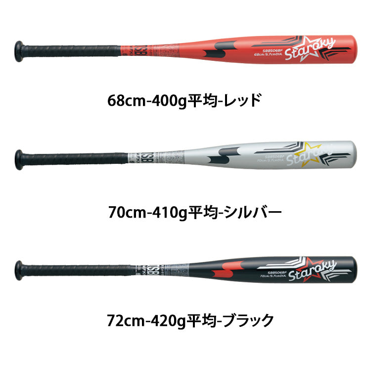 【はじめてのバットに！】SSK 少年軟式用 金属バット スタルキー 少年野球 ミドルバランス 68cm 400g 70cm 410g 72cm  420g SBB5068F 2024モデル 低学年向け 軽い J号ボール対応 軟式バット ジュニア キッズ Jr 子供 こども 学童野球 エスエスケイ  ...