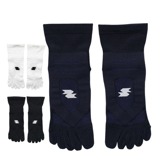 【2025モデル】SSK 5本指 ショートソックス 1足入り 足底滑り止め加工 クルーソックス すね丈 YA0257 YA0259 五本指 スポーツソックス 野球 サッカー フットサル バスケ テニス 靴下 ブラック ホワイト ネイビー 黒 白 紺 エスエスケイ