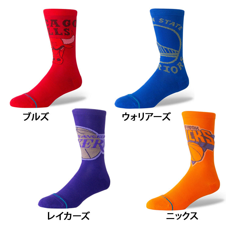 【2026モデル】STANCE スタンス クルーソックス バスケットボール NBA POSTERIZE 1足入り ブルズ ウォリアーズ レイカーズ ニックス すね丈 メンズ レディース ユニセックス A545D26PCH A545D26PGS A545D26PLA A545D26PNY スポーツソックス 靴下 大人 一般