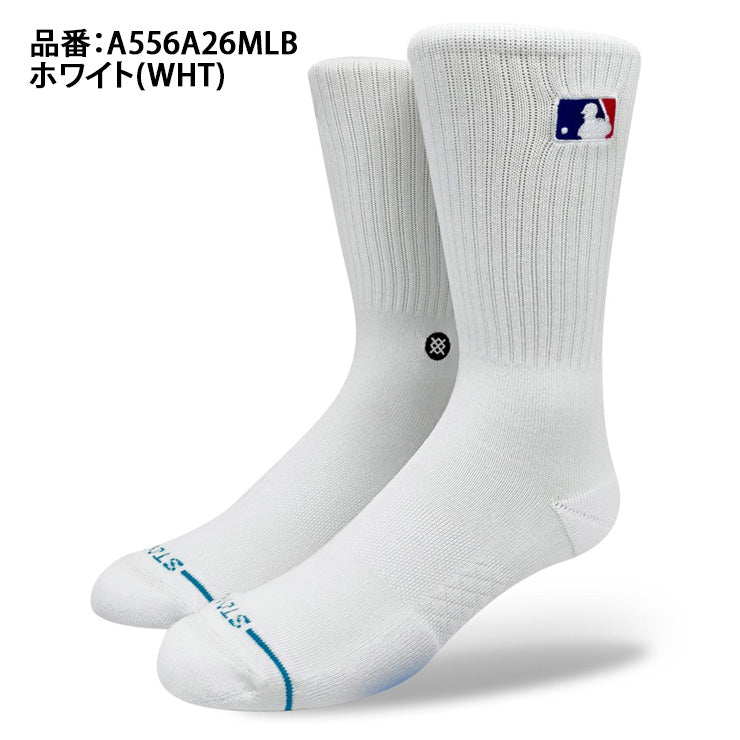 【2026モデル】STANCE スタンス クルーソックス MLB BATTERMAN CREST 1足入り すね丈 メンズ レディース ユニセックス A556A26MLB 野球 スポーツソックス 靴下 大人 一般