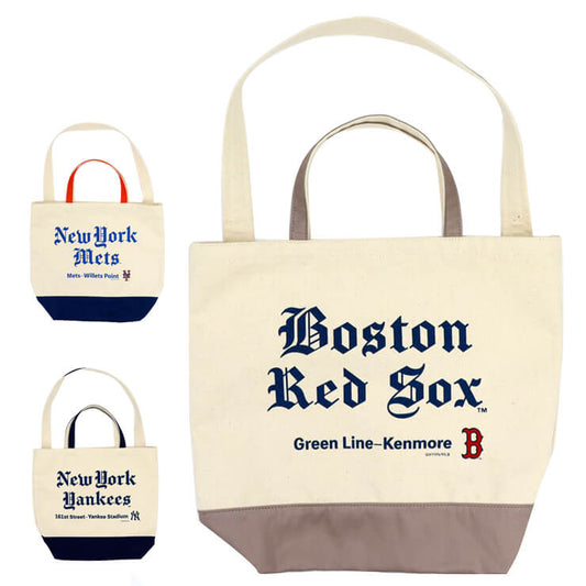 INFIELDER DESIGN×MLB トートバッグ MLB OLD ENGLISH WFM TOTE MLB-168 ヤンキース メッツ レッドソックス 2WAY 肩掛け エコバッグ ランドリーバッグ 手提げバッグ お出かけ アウトドア 通学 あす楽