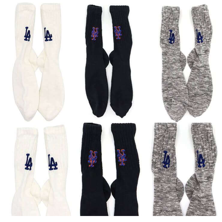 MLB×ROSTER SOX ロスターソックス MLB 3D SOCKS クルーソックス 1足入り メジャーリーグ ロゴ 靴下 MLB-170  レッドソックス ドジャース メッツ パドレス ヤンキース アスレチックス ジャイアンツ メンズ レディース ユニセックス スポーツソックス 野球  ランニング