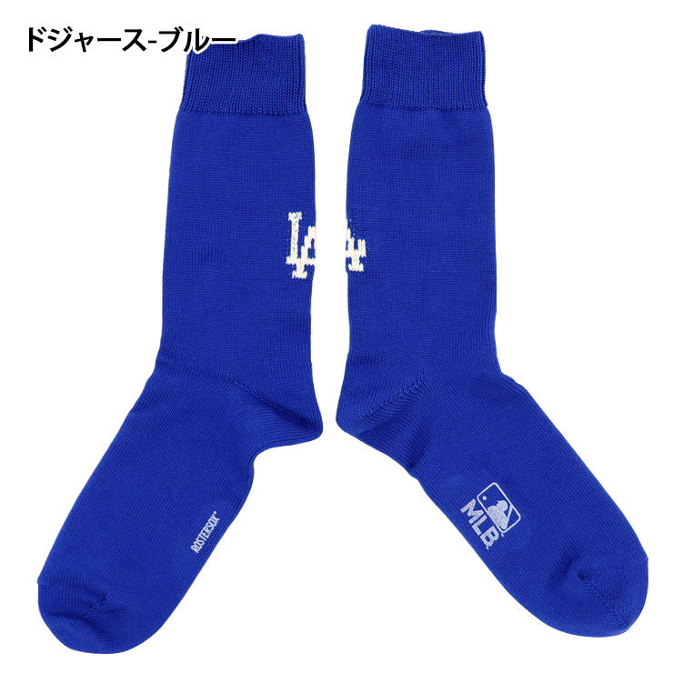 MLB×ROSTER SOX ロスターソックス MLB by X クルーソックス 1足入り メジャーリーグ ロゴ 靴下 MLB-190 ヤンキース ドジャース メンズ レディース ユニセックス スポーツソックス 野球 ランニング トレーニング カジュアル 普段遣い