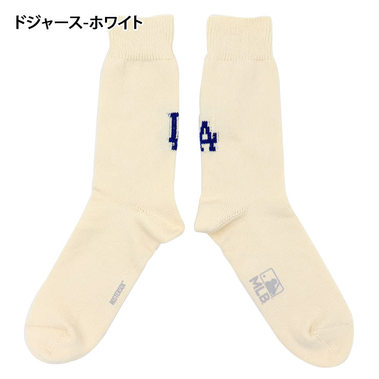 MLB×ROSTER SOX ロスターソックス MLB by X クルーソックス 1足入り メジャーリーグ ロゴ 靴下 MLB-190 ヤンキース ドジャース メンズ レディース ユニセックス スポーツソックス 野球 ランニング トレーニング カジュアル 普段遣い