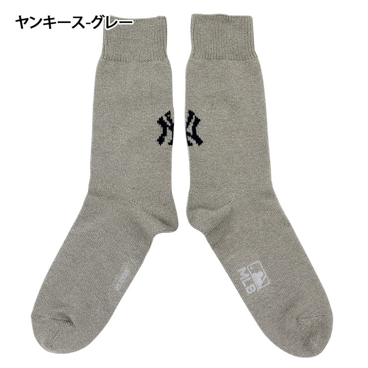 MLB×ROSTER SOX ロスターソックス MLB by X クルーソックス 1足入り メジャーリーグ ロゴ 靴下 MLB-190 ヤンキース ドジャース メンズ レディース ユニセックス スポーツソックス 野球 ランニング トレーニング カジュアル 普段遣い