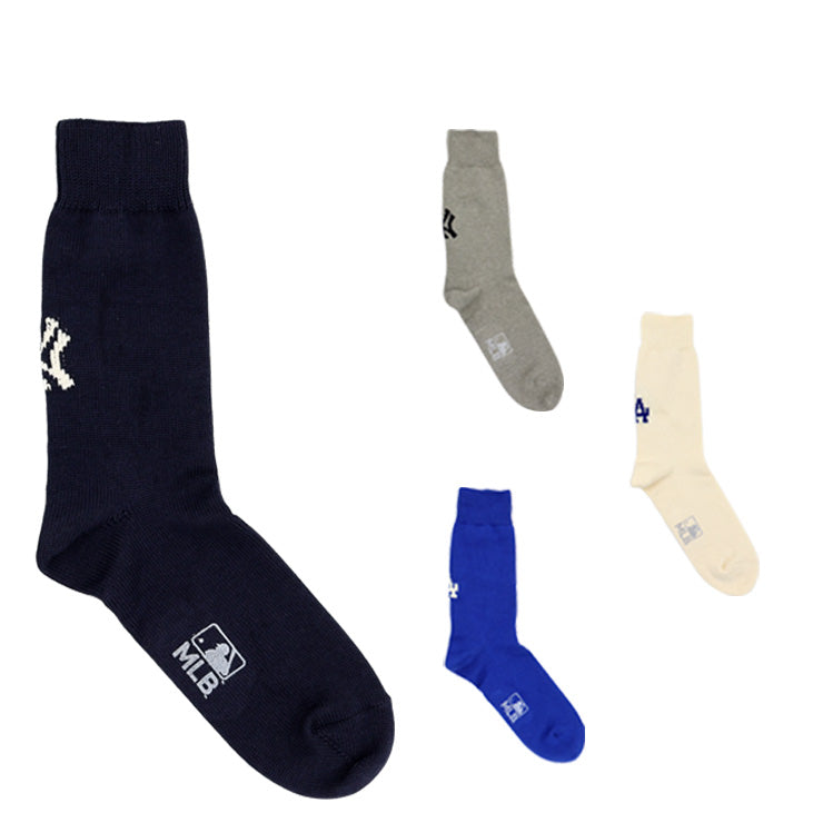 MLB×ROSTER SOX ロスターソックス MLB by X クルーソックス 1足入り メジャーリーグ ロゴ 靴下 MLB-190 ヤンキース ドジャース メンズ レディース ユニセックス スポーツソックス 野球 ランニング トレーニング カジュアル 普段遣い