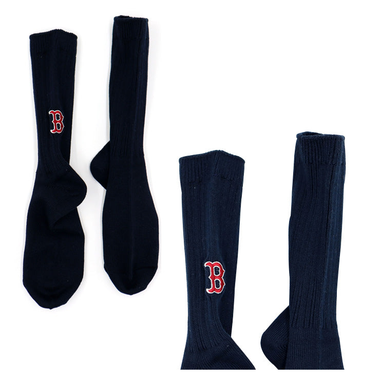 MLB×ROSTER SOX ロスターソックス MLB RIB SOCKS クルーソックス 1足入り メジャーリーグ ロゴ 靴下 MLB-197 ヤンキース ドジャース レッドソックス メッツ メンズ レディース ユニセックス スポーツソックス 野球 ランニング トレーニング カジュアル 普段遣い