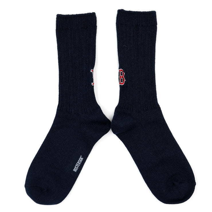 MLB×ROSTER SOX ロスターソックス MLB RIB SOCKS クルーソックス 1足入り メジャーリーグ ロゴ 靴下 MLB-197 ヤンキース ドジャース レッドソックス メッツ メンズ レディース ユニセックス スポーツソックス 野球 ランニング トレーニング カジュアル 普段遣い