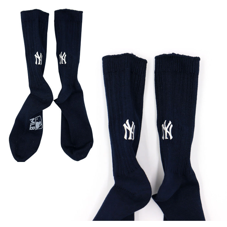 MLB×ROSTER SOX ロスターソックス MLB RIB SOCKS クルーソックス 1足入り メジャーリーグ ロゴ 靴下 MLB-197 ヤンキース ドジャース レッドソックス メッツ メンズ レディース ユニセックス スポーツソックス 野球 ランニング トレーニング カジュアル 普段遣い