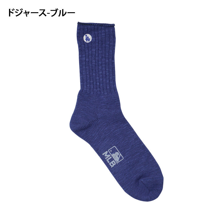 MLB×ROSTER SOX ロスターソックス MLB B SOCKS ドジャース クルーソックス 1足入り メジャーリーグ ロゴ 靴下 MLB-257 メンズ レディース ユニセックス スポーツソックス 野球 ランニング トレーニング カジュアル 普段遣い