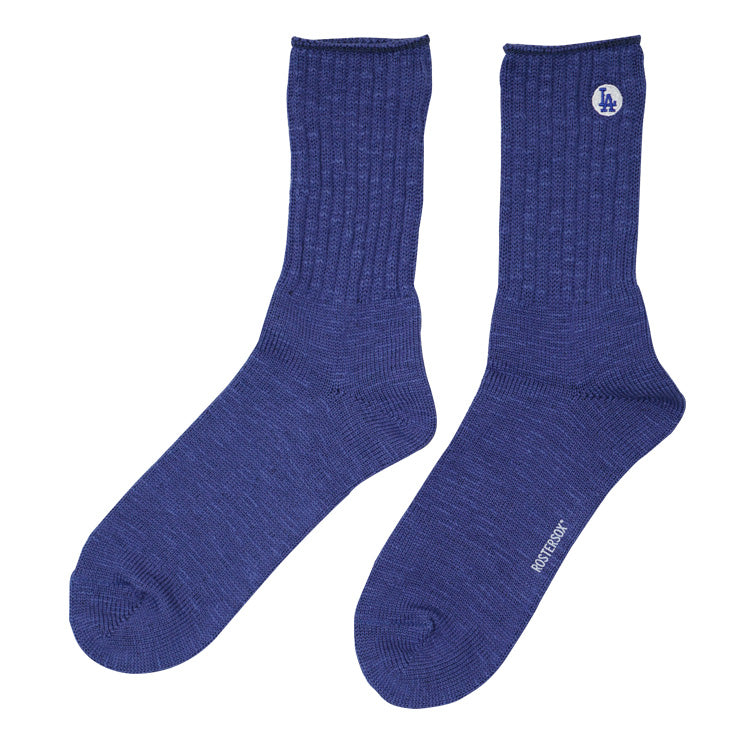 MLB×ROSTER SOX ロスターソックス MLB B SOCKS ドジャース クルーソックス 1足入り メジャーリーグ ロゴ 靴下 MLB-257 メンズ レディース ユニセックス スポーツソックス 野球 ランニング トレーニング カジュアル 普段遣い